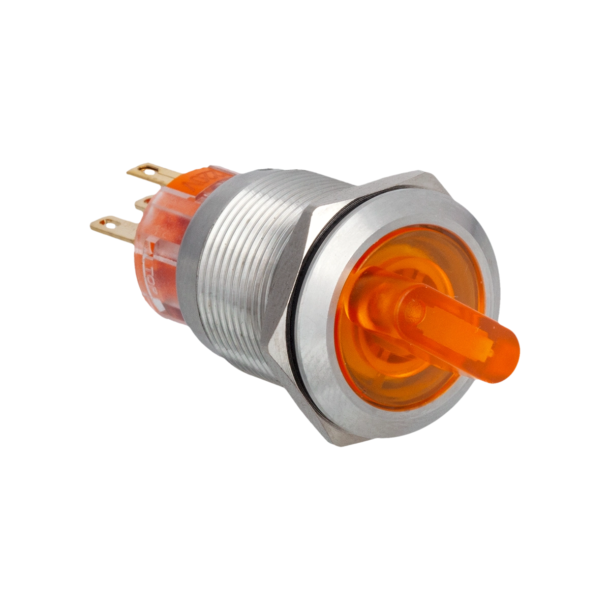 Переключатель с подсветкой, с фиксацией, 24V AC/DC, желтый, 2 положения, 1NO+1NC, IP67, нержавеющая сталь MT67-BD211Y24