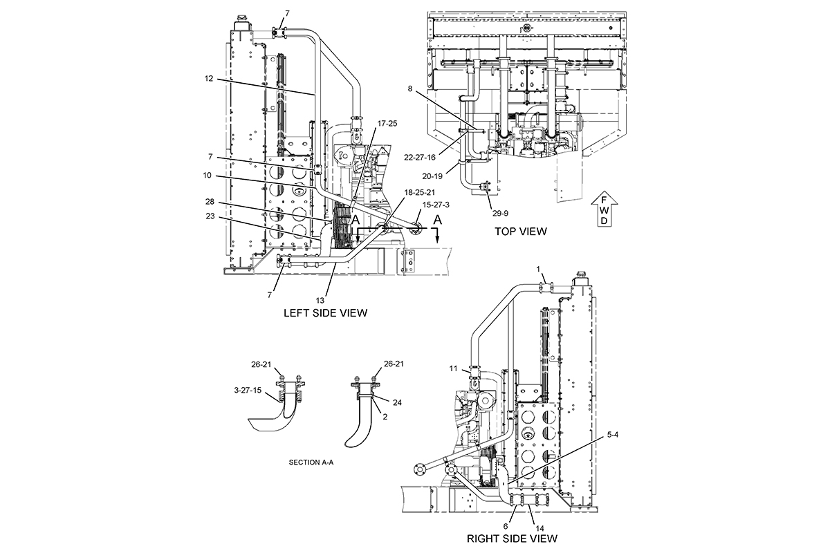 CATERPILLAR LINES GP-COOLANT