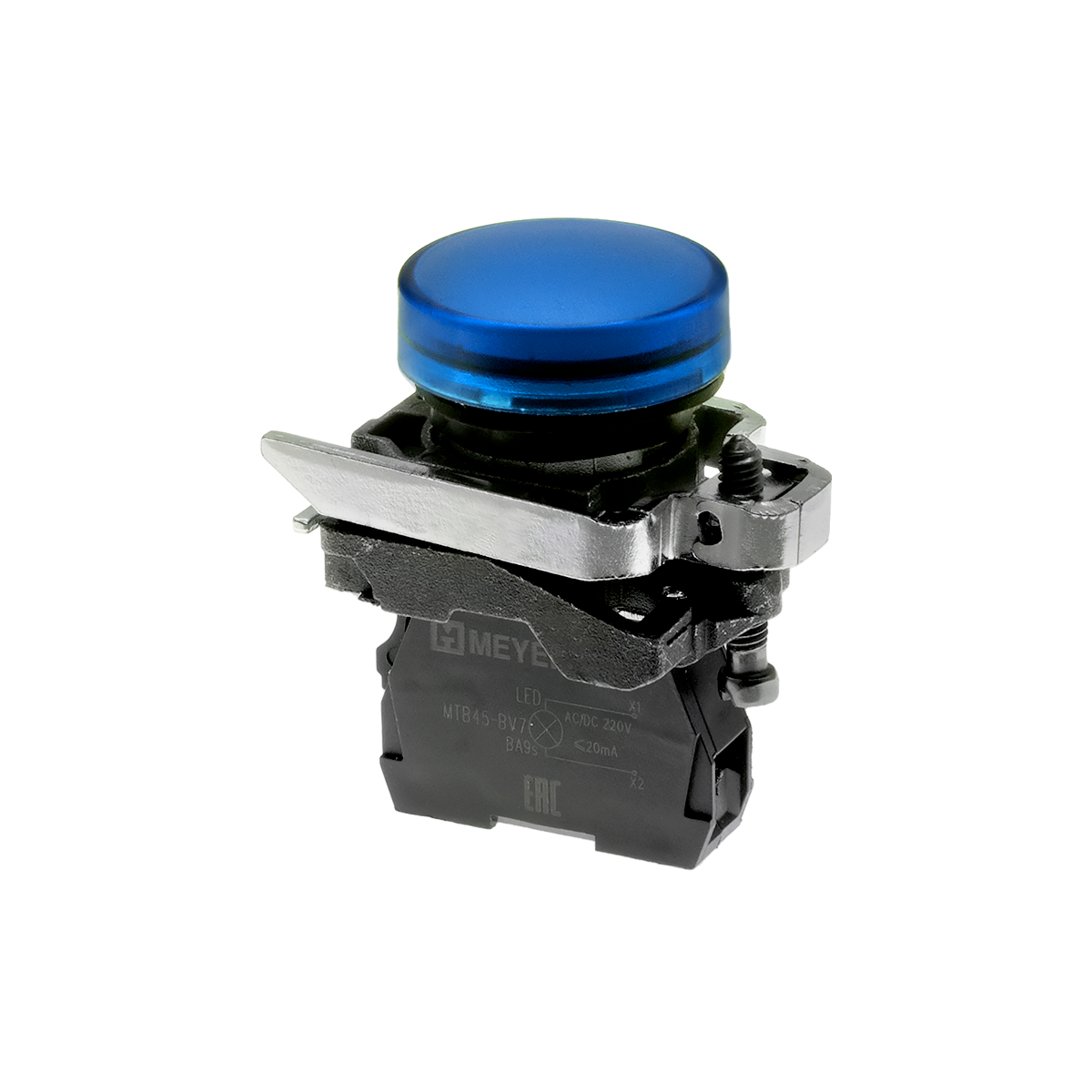 Лампа сигнальная синяя, 220V AС/DC, IP65, металл MTB4-BV763