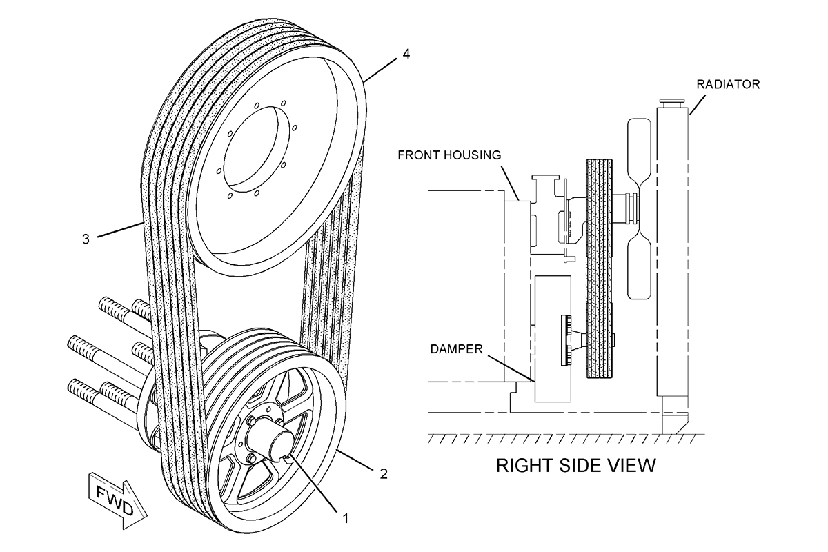 CATERPILLAR PULLEY GP-FAN DRIVE