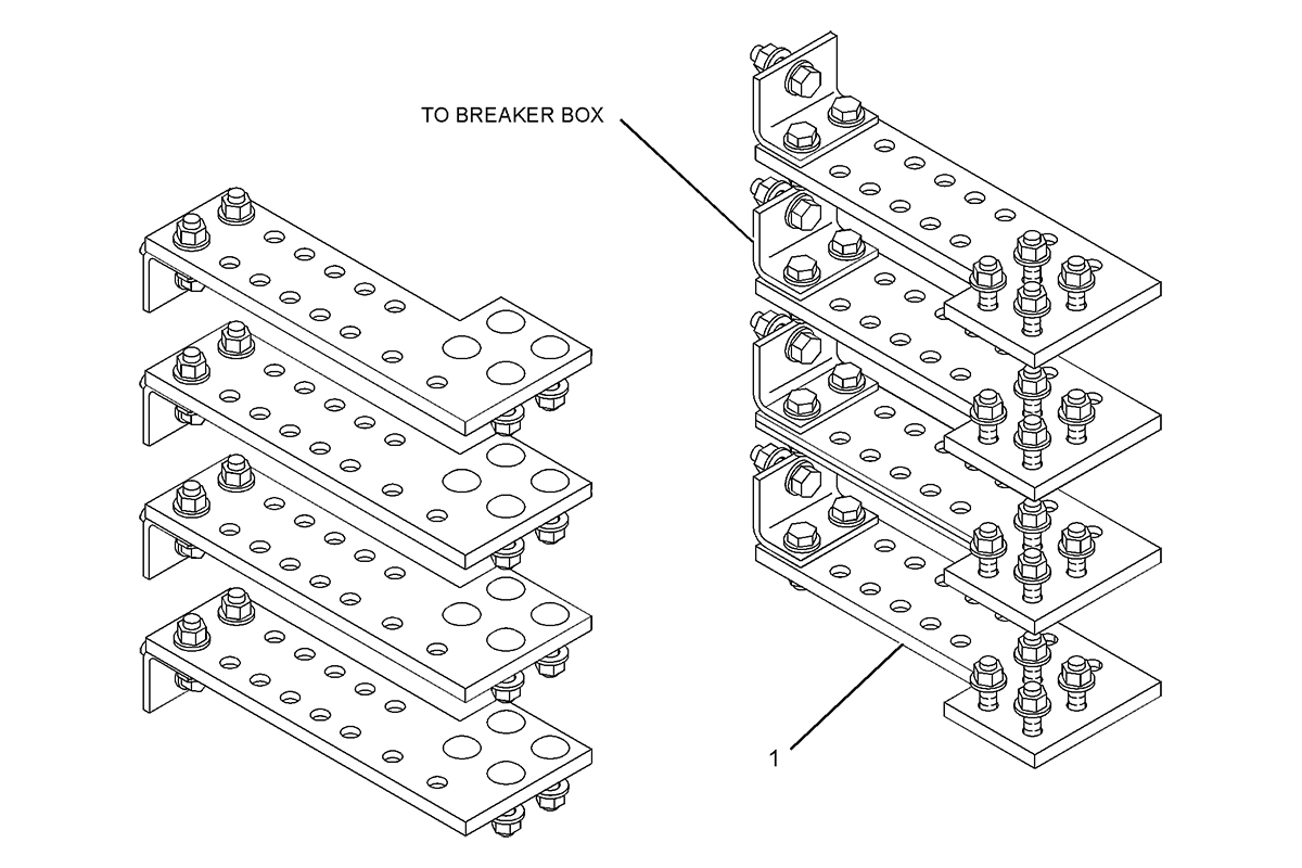 CATERPILLAR BUS BAR GP-CIRCUIT BREAKER –REAR EXTENSION