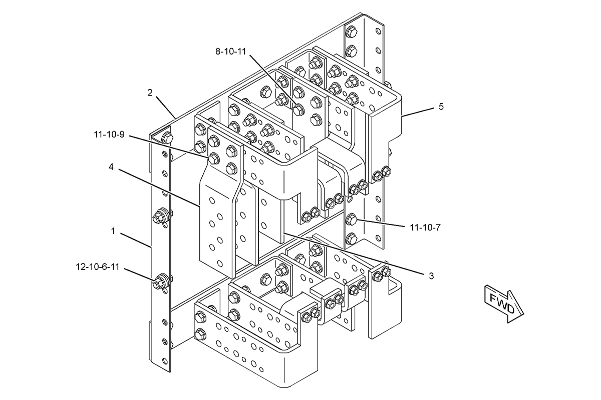 CATERPILLAR BUS BAR GP-CIRCUIT BREAKER –SIDE EXTENSION