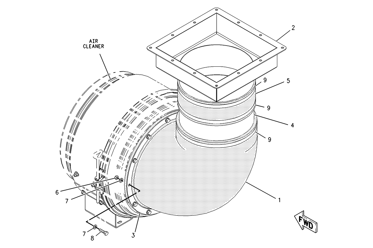 CATERPILLAR ADAPTER GP-AIR CLEANER