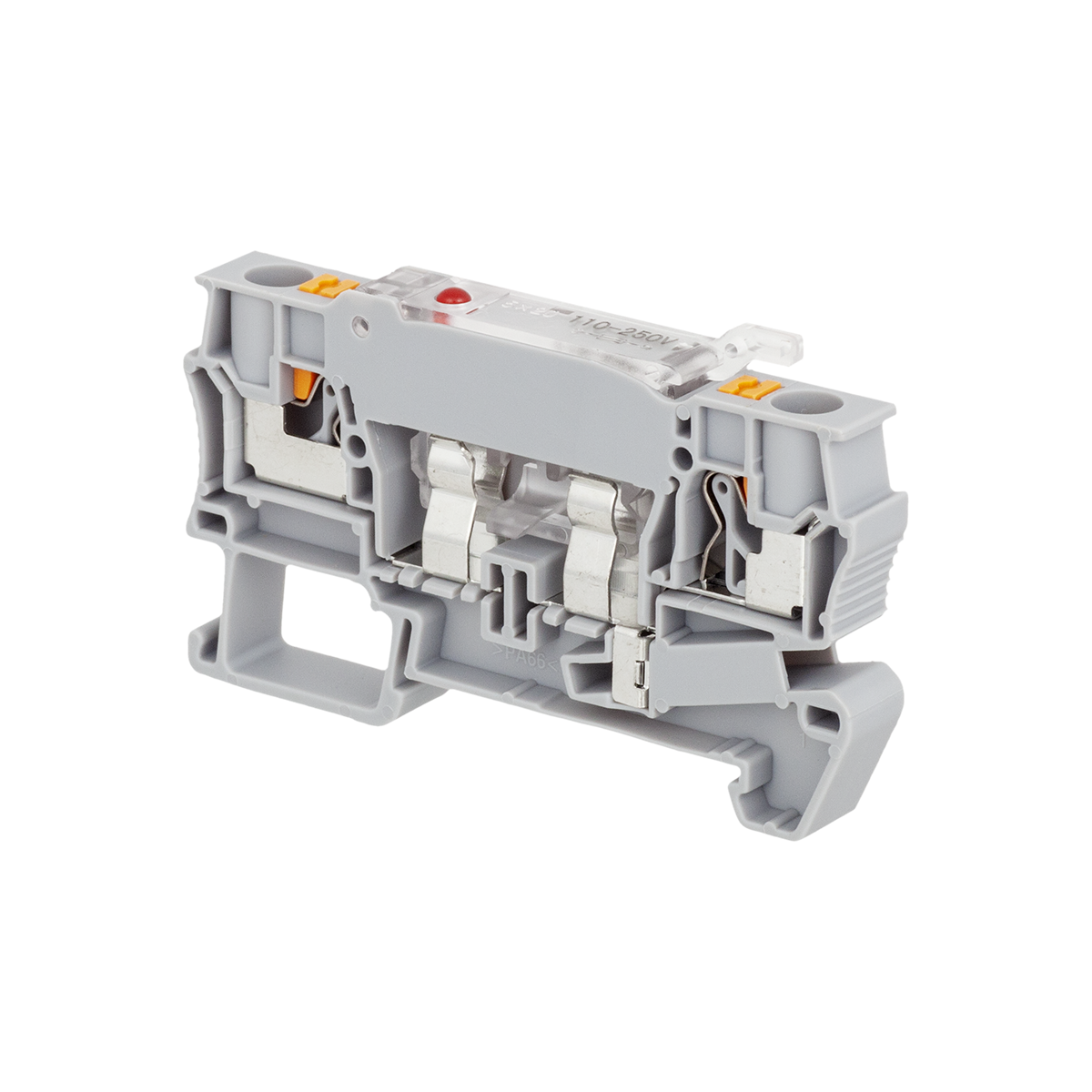 Клемма push-in с держателем предохранителя, 4 мм², индикация 220В MTP-4F220