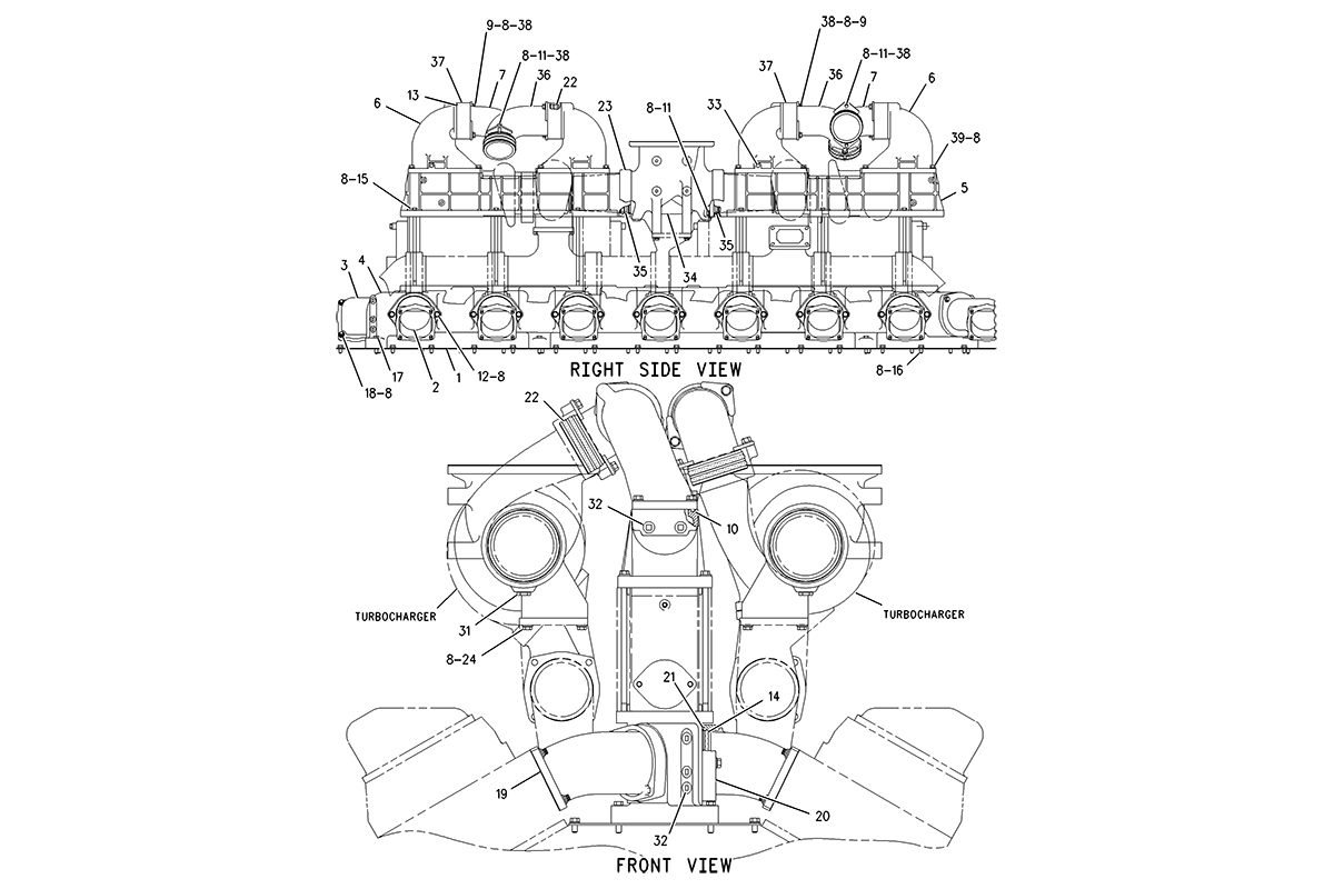CATERPILLAR LINES GP-AIR –AFTERCOOLER