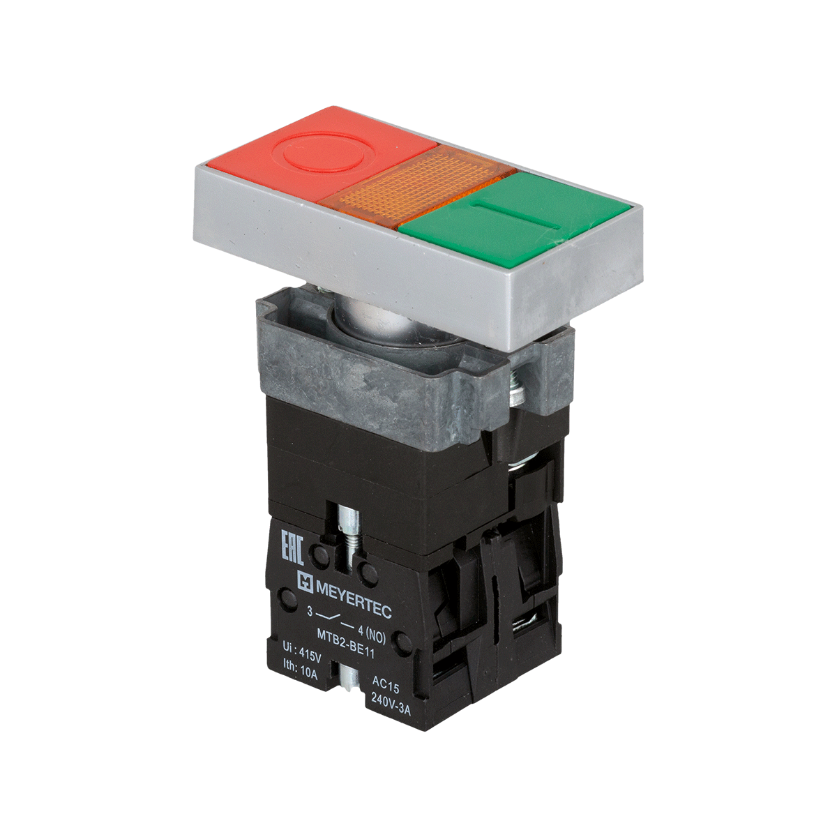 Кнопка двойная с подсветкой 220V MTB2-BW8363