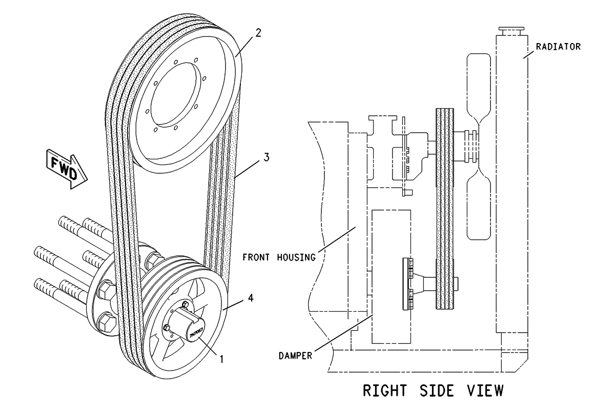 CATERPILLAR PULLEY GP-FAN DRIVE