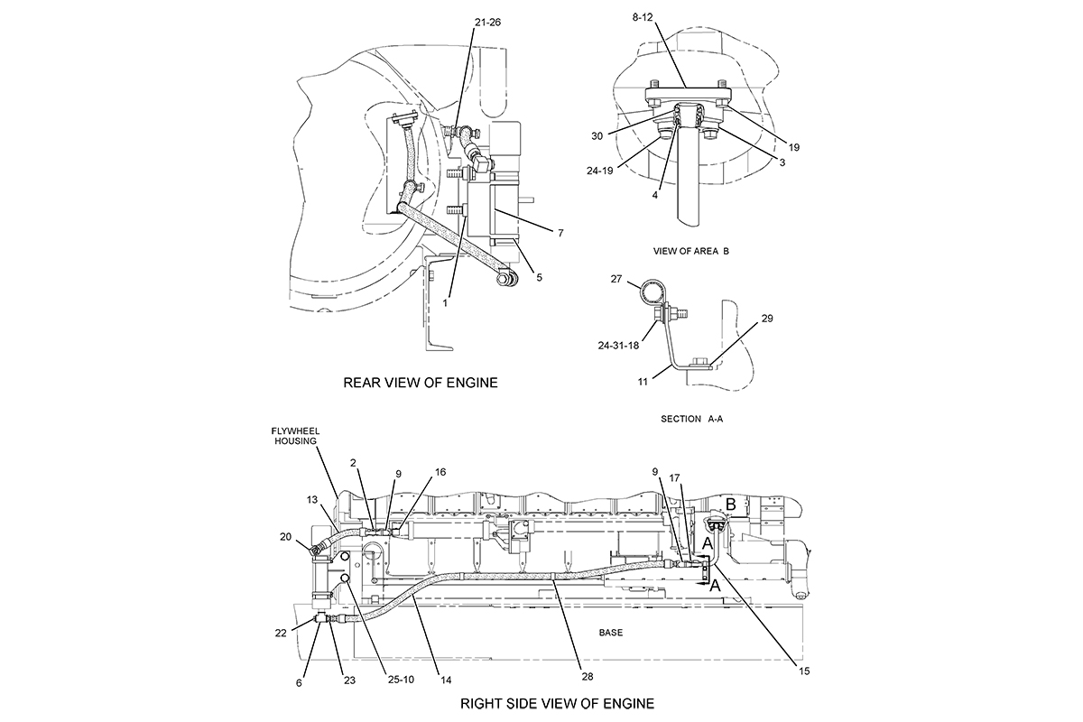 CATERPILLAR MOUNTING GP-JACKET WTR HEATER –RH