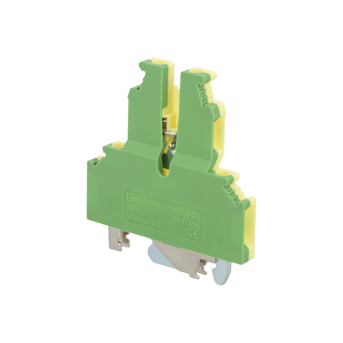 Клемма винтовая двухуровневая "Земля", 4 мм² MTU-D4PE