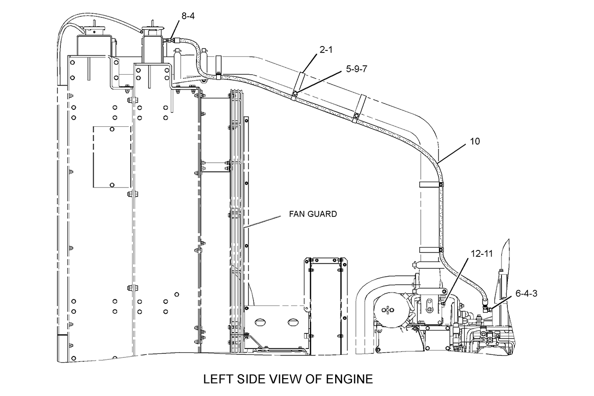 CATERPILLAR LINES GP-WATER –AFTERCOOLER VENT