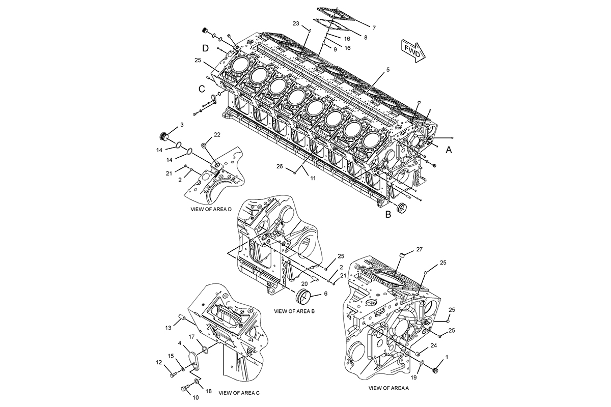 CATERPILLAR CYLINDER BLOCK GP