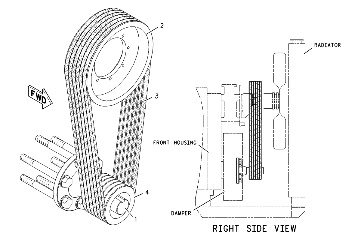 CATERPILLAR PULLEY GP-FAN DRIVE