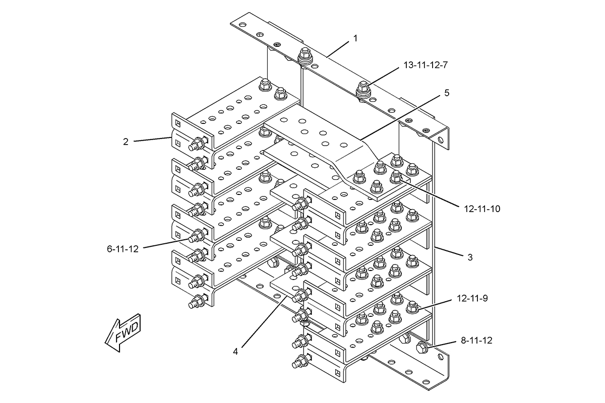 CATERPILLAR BUS BAR GP-CIRCUIT BREAKER –SIDE EXTENSION