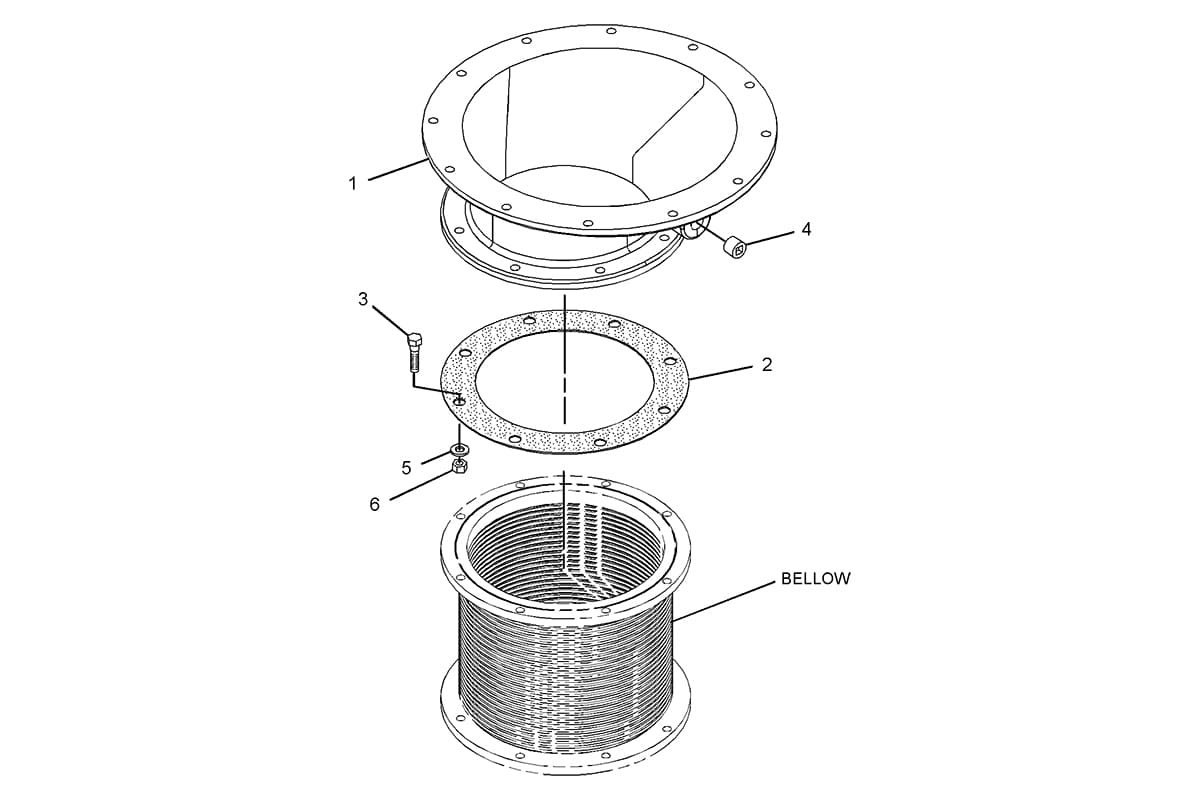 CATERPILLAR FITTING GP-EXHAUST –FLEXIBLE