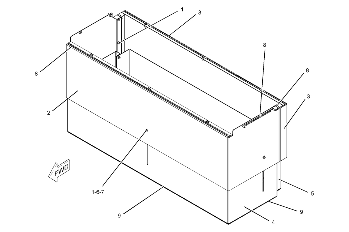 CATERPILLAR BOX AS-EXTENSION –REAR SHROUD
