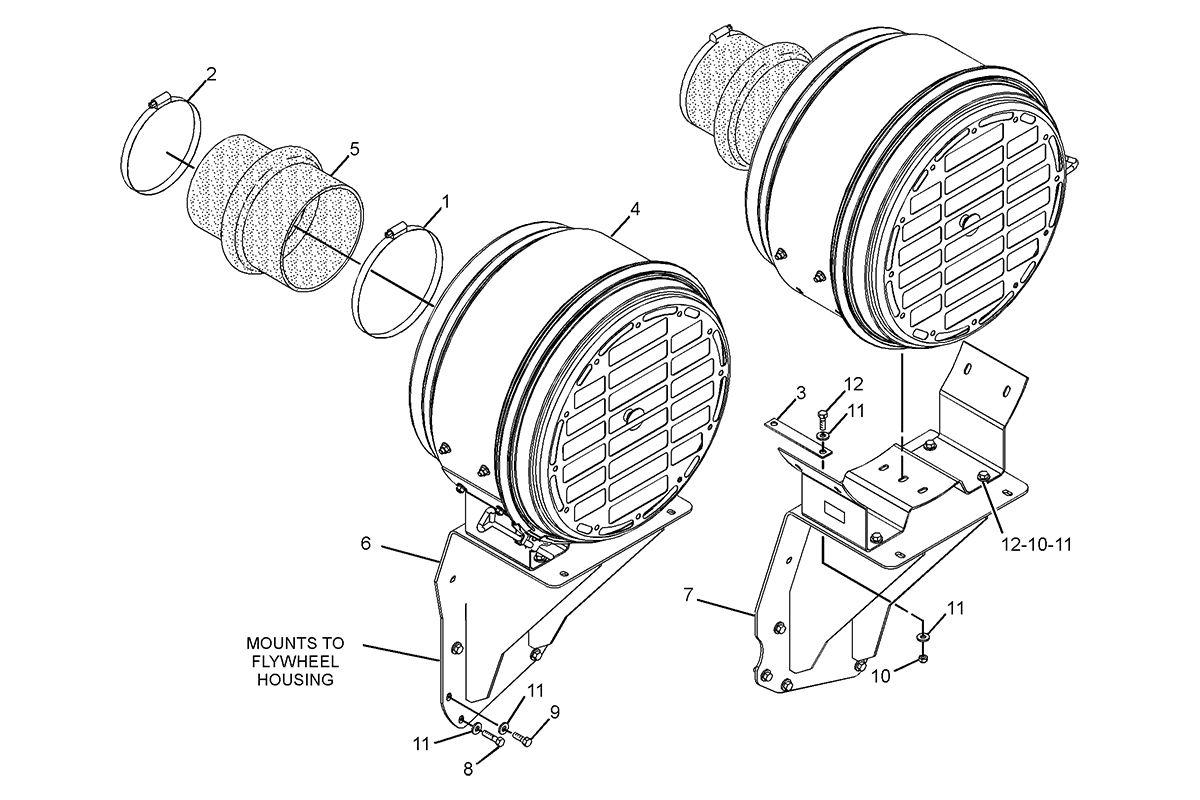 CATERPILLAR MOUNTING GP-AIR CLEANER –SINGLE ELEMENT