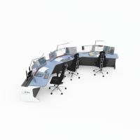 С-образный диспетчерский стол для трех операторов (угол 15º) TS-RDM-PG56-KBT