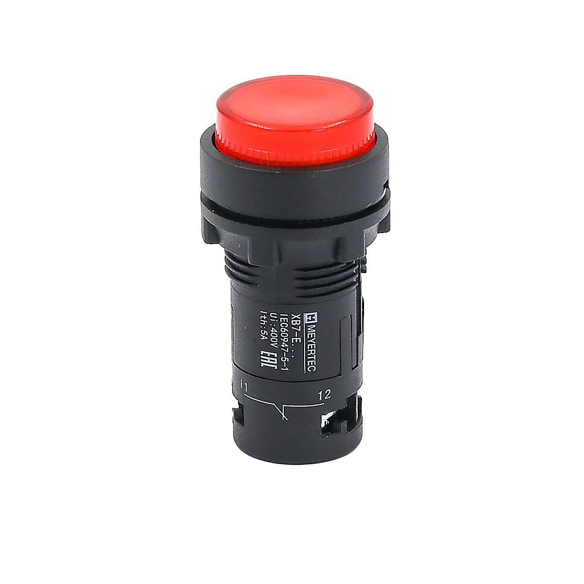 Кнопка красная выступающая с подсветкой, 1NС, 24V AC/DC, IP54, пластик MTB7-EW34621