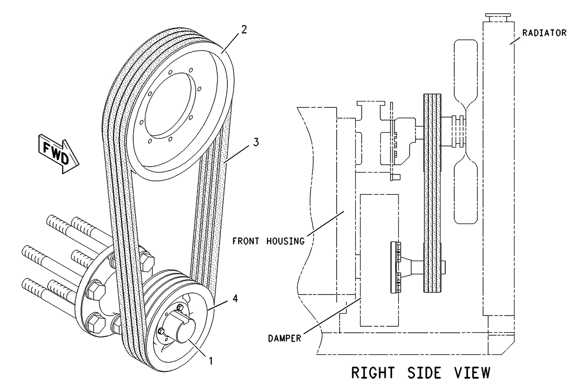 CATERPILLAR PULLEY GP-FAN DRIVE