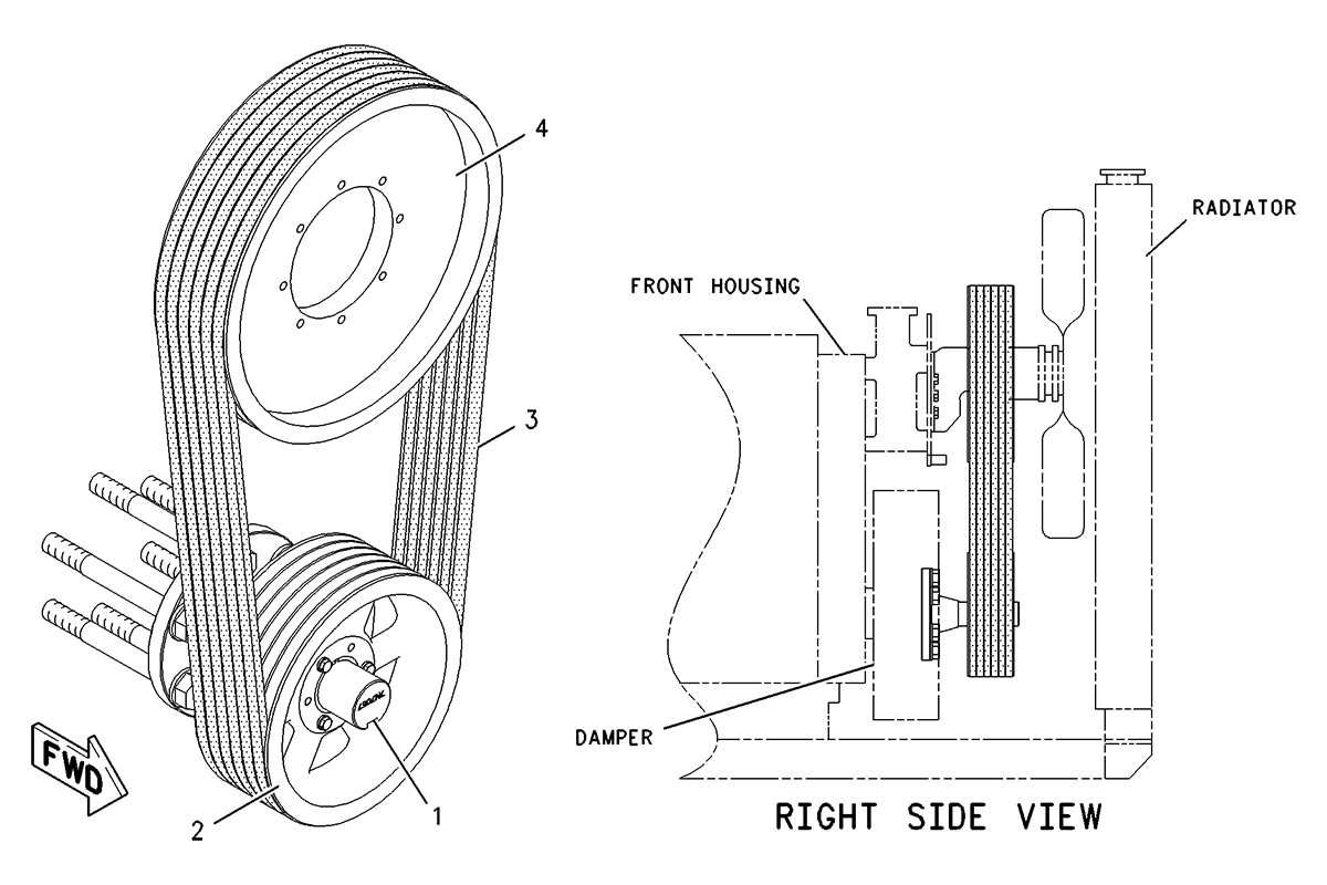 CATERPILLAR PULLEY GP-FAN DRIVE