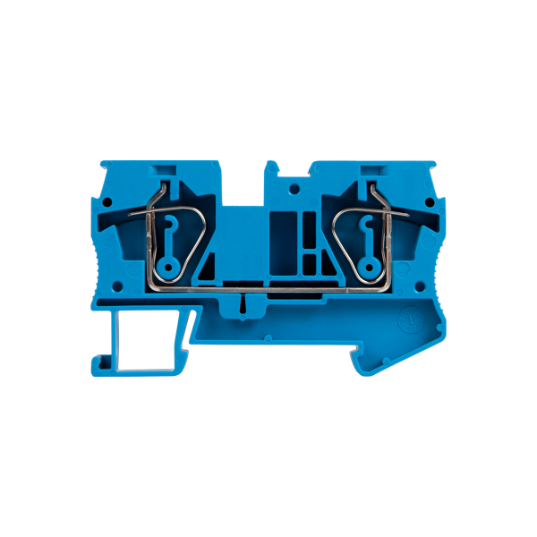 Клемма пружинная проходная, 6 мм², синяя MTS-6BL