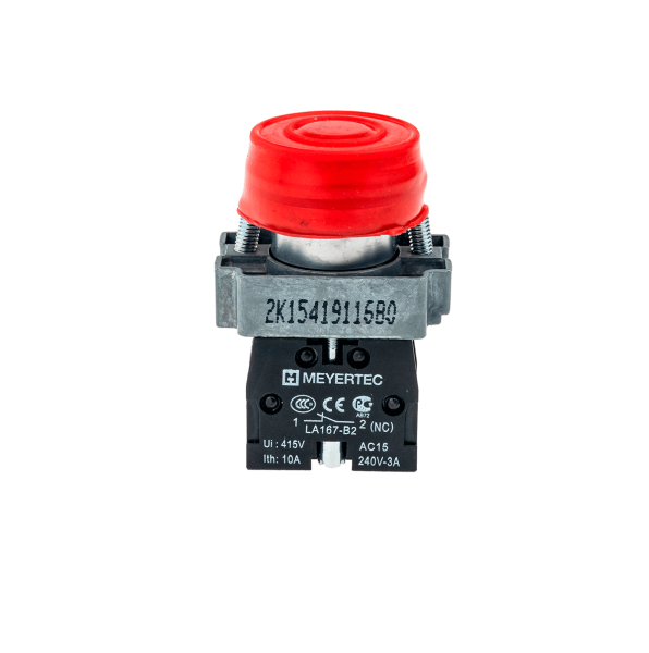 Кнопка в кожухе, красная 1NC MTB2-BPZ124