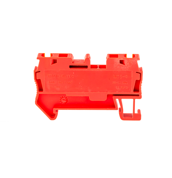 Клемма пружинная проходная, 4 мм², красная MTS-4RD