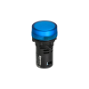 Сигнальная LED лампа, синий, 24V AC/DC IP65 MT22-SA16