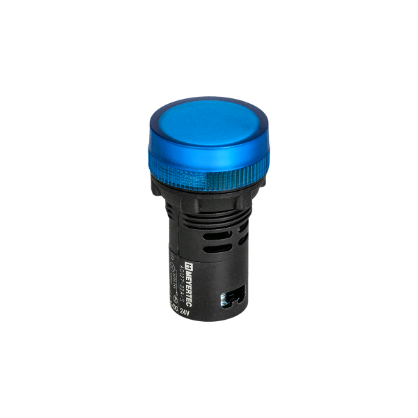 Сигнальная LED лампа, синий, 24V AC/DC IP65 MT22-SA16