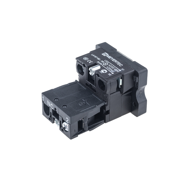 Основание с подсветкой 1NC красный 24V, пластик MTB2-EW614