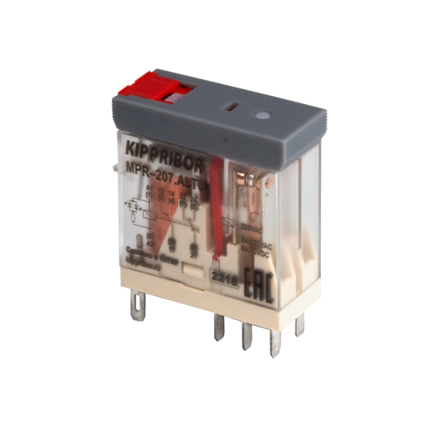 2-конт. реле, 220VAC, ток 8А MPR-207.ALTU
