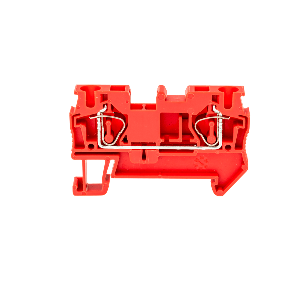 Клемма пружинная проходная, 4 мм², красная MTS-4RD