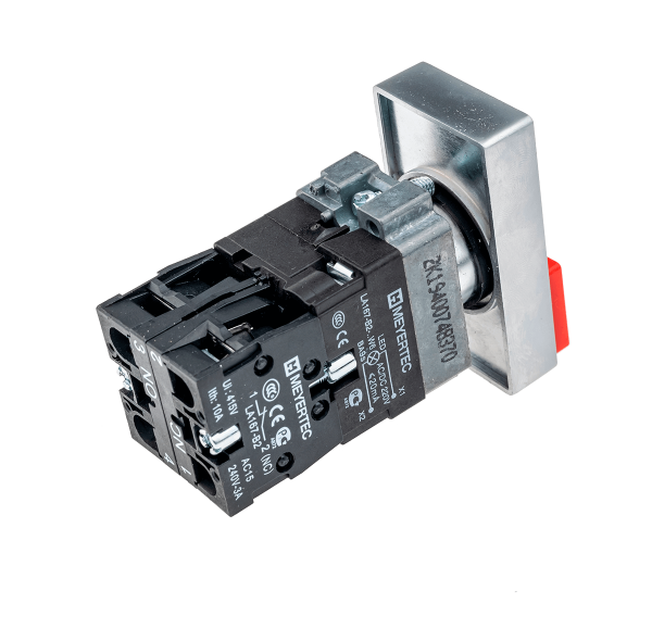 Кнопка двойная с подсветкой 24V, выступающий толкатель MTB2-BW8461
