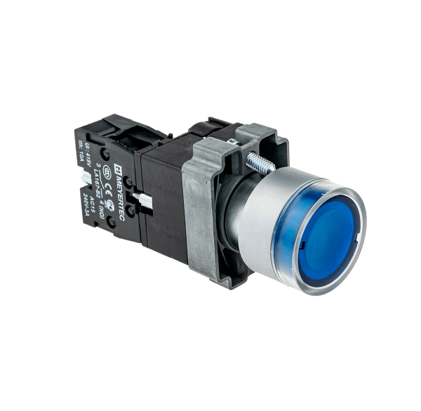 Кнопка с подсветкой синяя, 220V 1NO MTB2-BW3663