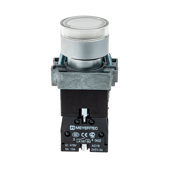 Кнопка с подсветкой белая 24V 1NO MTB2-BW3161