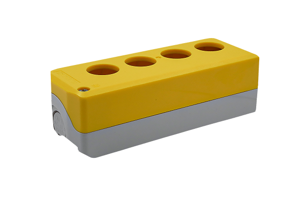 Корпус кнопочного поста, 4 места, желтый, IP67 MTB2-F89-Y