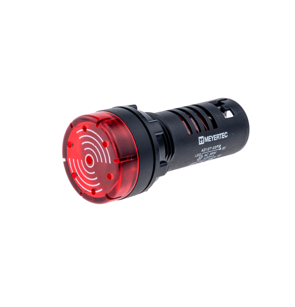 Зуммер с подсветкой, 80дБ, красный, 220V AС, IP40, пластик MT22-SM220