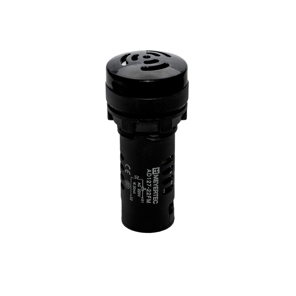 Зуммер без подсветки, 80дБ, черный, 220V AС, IP65, пластик MT22-FM220E
