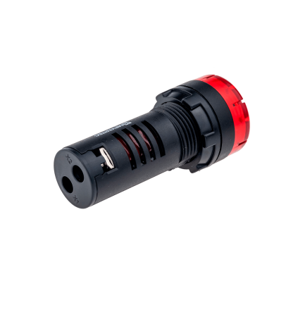 Зуммер с подсветкой, 80дБ, красный, 24V AC/DC, IP40, пластик MT22-SM24