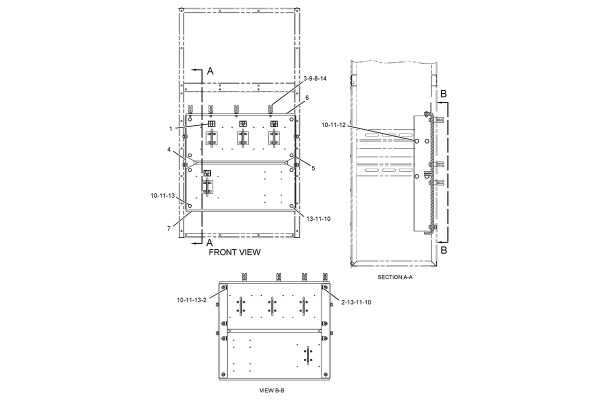 CATERPILLAR BUS BAR GP-BOX –SIDE EXTENSION, NEMA