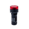 Зуммер с подсветкой, 80дБ, красный, 24V AC/DC, IP40, пластик MT22-SM24