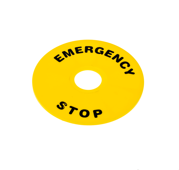 Табличка "Emergency Stop", размер 90 мм (2 шт. в комплекте) MTB2-F12