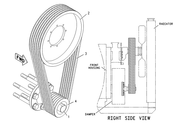 CATERPILLAR PULLEY GP-FAN DRIVE
