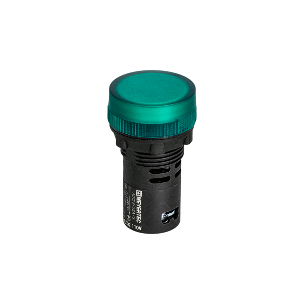 Сигнальная LED лампа, зеленый, 110V AC/DC IP65 MT22-SA23