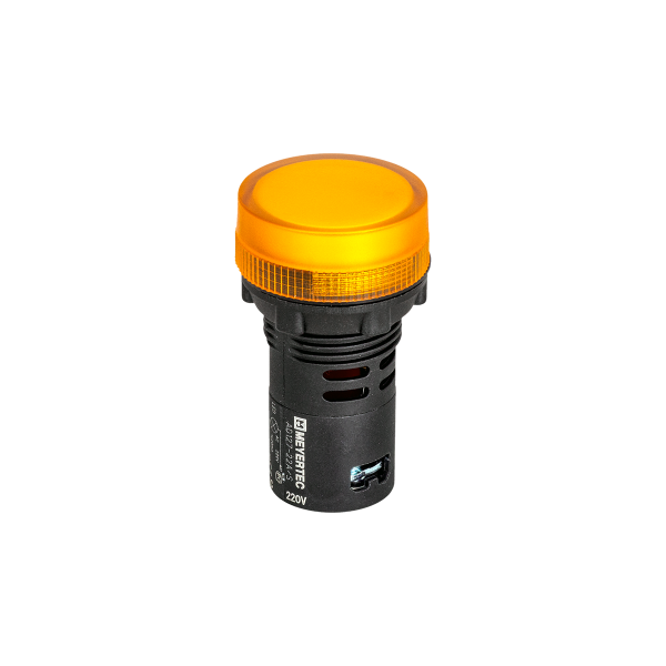 Сигнальная LED лампа, желтый, 220V AC IP65 MT22-SA65