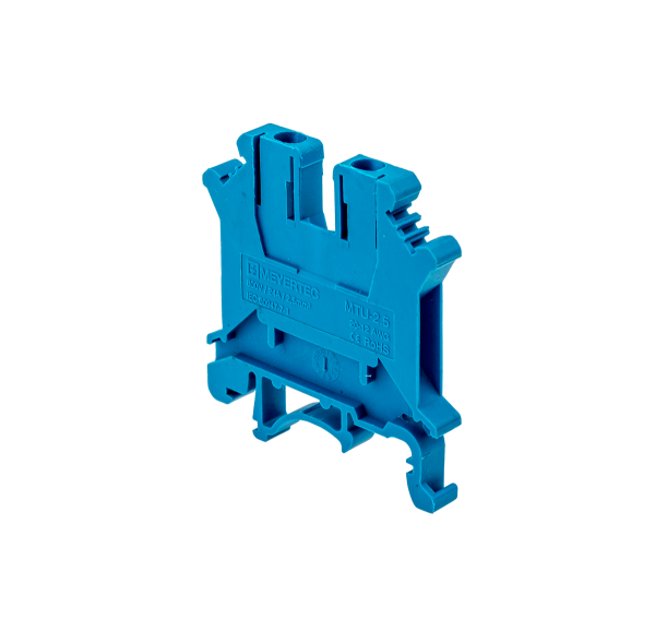 Клемма винтовая проходная, 2.5 мм², синяя MTU-2.5BL