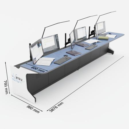 Диспетчерский стол для двух операторов TS-RDM-PG52-KBT