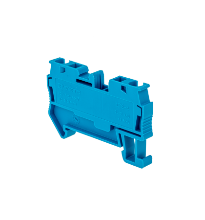 Клемма пружинная проходная, 4 мм², синяя MTS-4BL