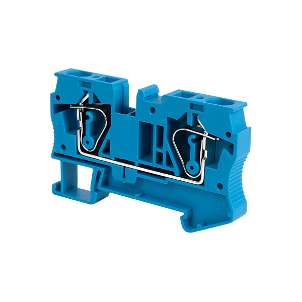 Клемма пружинная проходная, 6 мм², синяя MTS-6BL