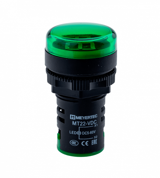 Индикатор напряжения, 5-60V DC, зеленый MT22-VDC3